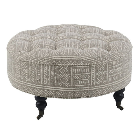 Upendo - Ottoman With Caster - Pattern Fabric
