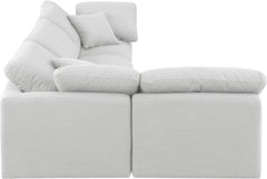 Indulge - Linen 4 Piece Modular Sectional - White