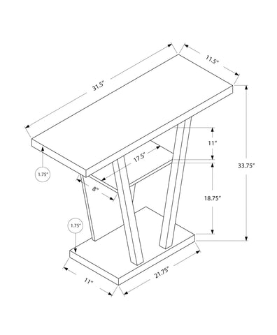 Console Accent Table Narrow For Living Room - White