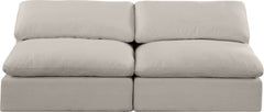 Comfy - Linen Modular Armless Sofa 2 Seats