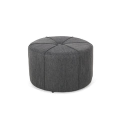 Contemporary Ottoman With Tonal Piping And Button Tuft Design