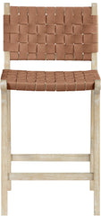 Entwine - Vegan Leather Upholstered Counter Stool - Painted Natural