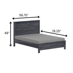 Albany - Bed Frame With Headboard, Heavy Duty Modern Rustic Design