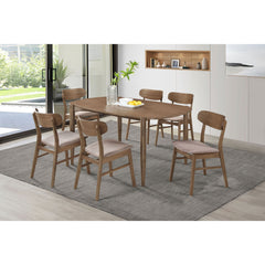Whisten - Dining Set With Rounded Tabletop And Upholstered Chairs