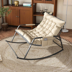Rocking Chair With Storage, Cushions & Armrests