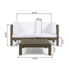 Oana - 3 Piece Love Seat Set With Coffee Table