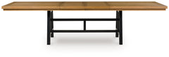 Galliden - Rectangular Dining Room Extension Table - Black / Brown