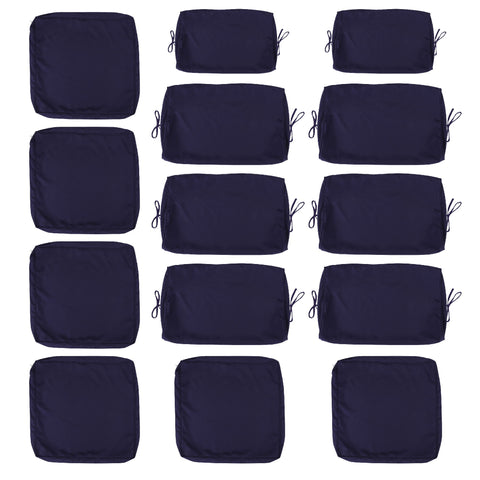 Cushion Covers For 7 Piece Wicker Sectional Sofa, 14 Pack Seat And Back Slipcovers With Zipper