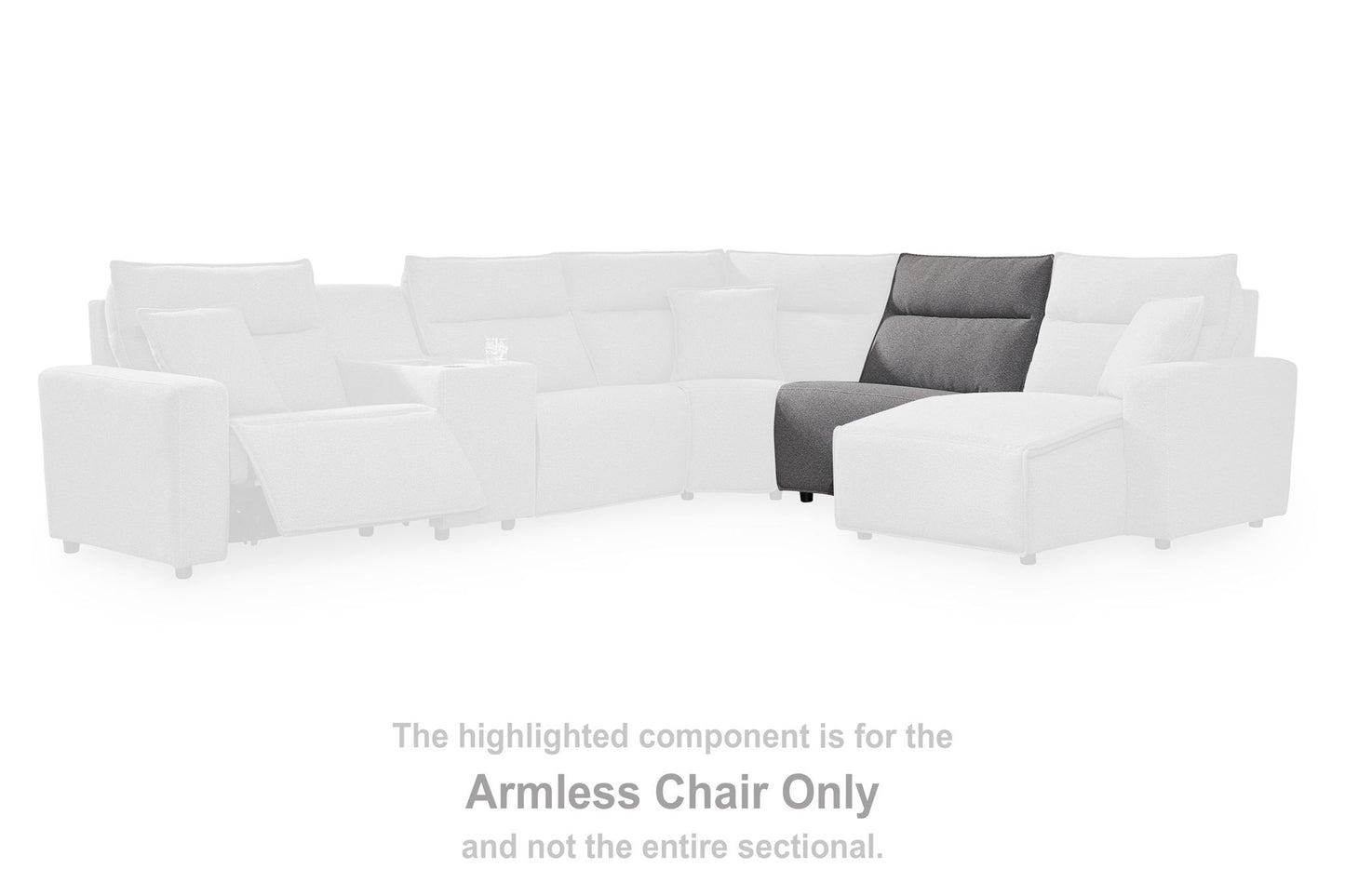 Modmax II - Armless Chair - Salt And Pepper