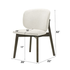 Mallin - Side Chair (Set of 2) - Gray Chenille & Walnut