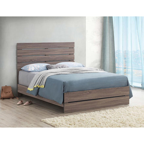 Slatted Headboard Panel Bed