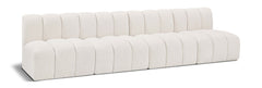 Arc - Boucle Fabric 4 Seats Modular Sofa