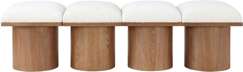 Pavilion - 4 Piece Modular Bench With Brown Base