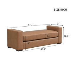 Ottoman With Unique Armrest Design For Living Spaces