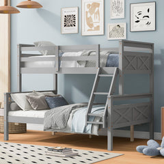 Bunk Bed With Ladder And Safety Guardrail
