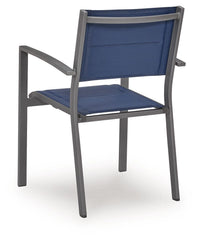 Rocky Creek - Sling Arm Chair (Set of 4) - Blue / Gray