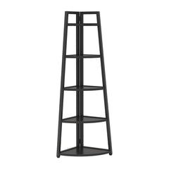 Tall 5 Tier Corner Bookshelf For Living Room