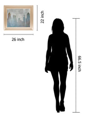 Urban Reflections By Louis Dunca-he - Framed Print Wall Art - Blue