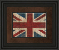 Union Jack By Avery Tillman - Framed Print Wall Art - Red