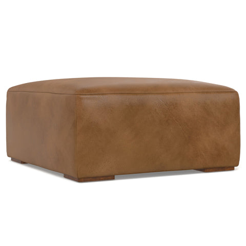 Rex - Ottoman - Caramel Brown