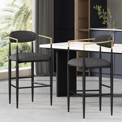 Counter Height Upholstered Barstools (Set of 2)