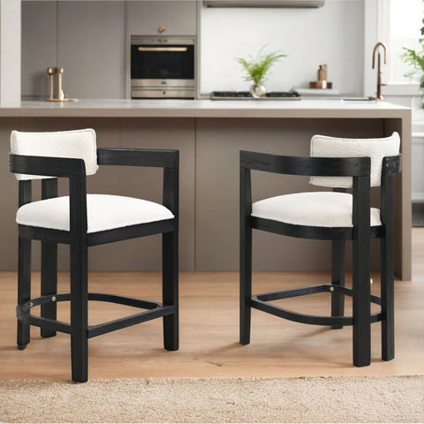 Contemporary Upholstered Counter Stools Set