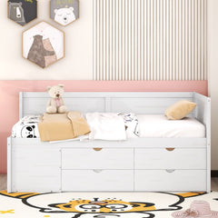 Daybed With Drawers And Shelves