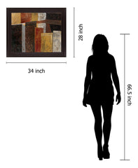 Burnished Geometry - 28" x 34" Framed Wall Art