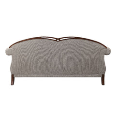 Miyeon - Sofa With 5 Pillows - Fabric & Cherry