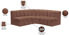 Arc - Faux Leather 4 Piece Corner Modular Sofa