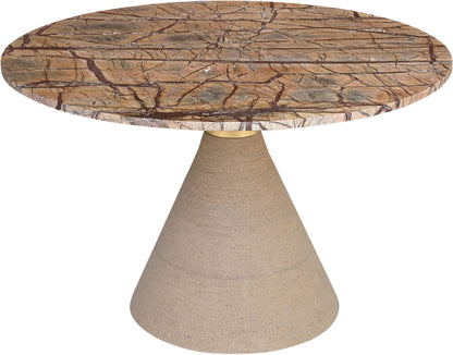 Baleen - Genuine Marble And Jute Dining Table