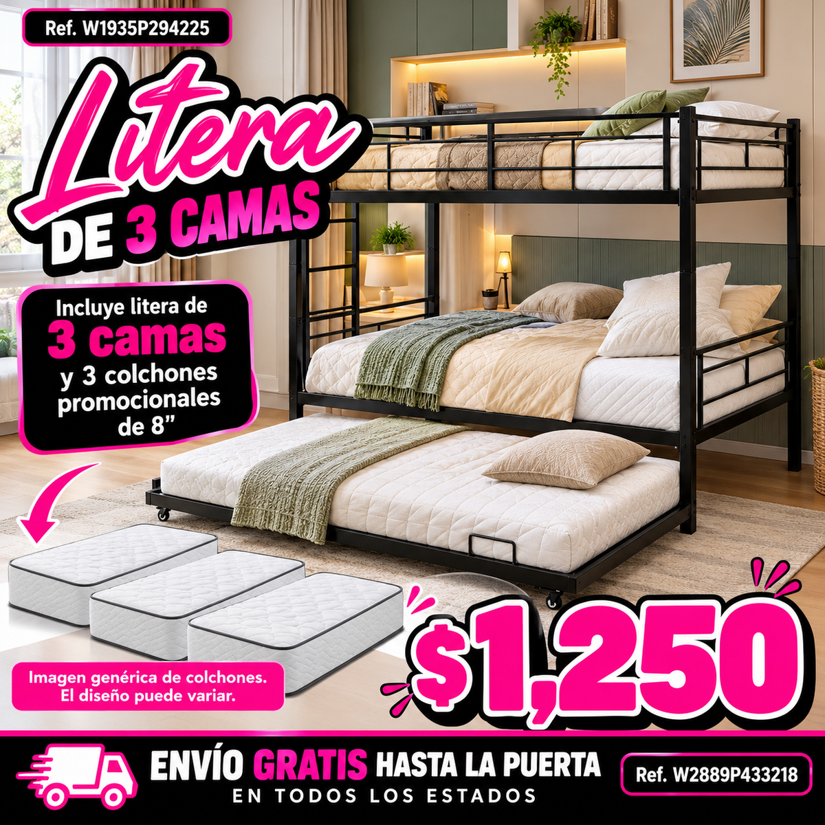 48-Litera con colchones