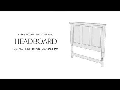 Savonport - Queen Panel Headboard - White / Brown