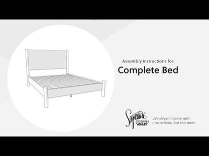 Cadmori - Queen Upholstered Panel Headboard - Two-tone