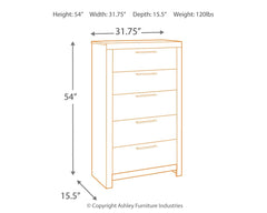 Derekson - Five Drawer Chest - Multi Gray