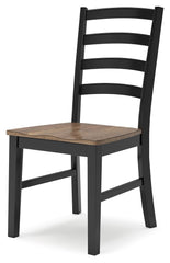 Wildenauer - Dining Room Side Chair (Set of 2) - Brown / Black