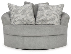 Casselbury - Oversized Swivel Accent Chair - Cement