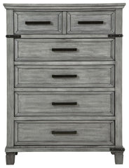 Russelyn - Five Drawer Chest - Gray