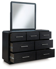 Rowanbeck - Dresser And Mirror - Black