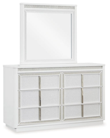 Chalanna - Dresser And Mirror - White