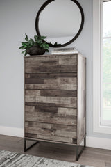 Neilsville - Five Drawer Chest - Black / Gray
