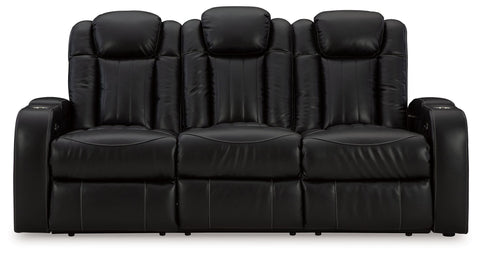 Caveman Den - Power Reclining Sofa With Adj Headrest - Midnight