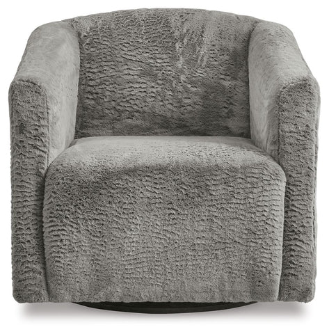 Bramner - Swivel Accent Chair - Charcoal