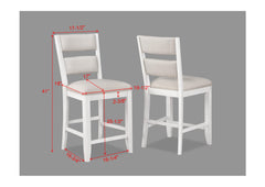 Wendy - Counter Height Chair (Set of 2) - White / Beige