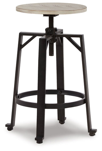 Karisslyn - Swivel Stool (Set of 2) - Whitewash / Black