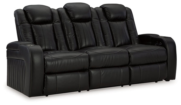 Caveman Den - Power Reclining Sofa With Adj Headrest - Midnight